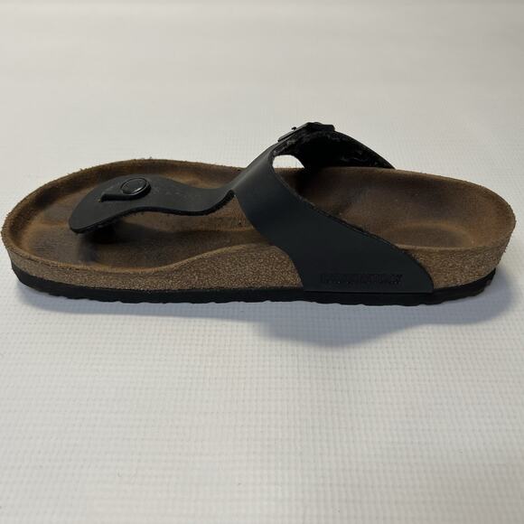 Birkenstock Gizeh Matte Black Sandals Womens Size 39 L8 M6 Thong Slides - Picture 2 of 13